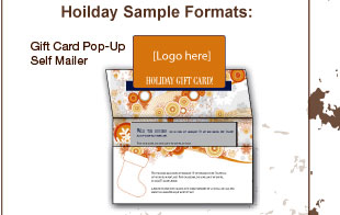 Holiday Sample Formats: Gift Card Pop-Up Self Mailer